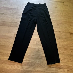 Pantalones plisados vintage DKNY Donna Karan New York negros 100 % lana talla 32 - Imagen 1 de 10