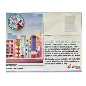 Carnival Spirit VIFP Club 2023 Cruise Line Ship New Sealed Past Guest Pin - Picture 1 of 1