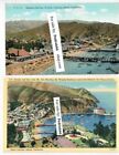 Lot o 2 Santa Catalina Island Casino Aerial Wrigley Postcard Vintage 1920's 40's