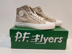 PF Flyers Center Hi Canvas Safari Beige Sneakers Mens 6, Women's 7.5 - Picture 1 of 9