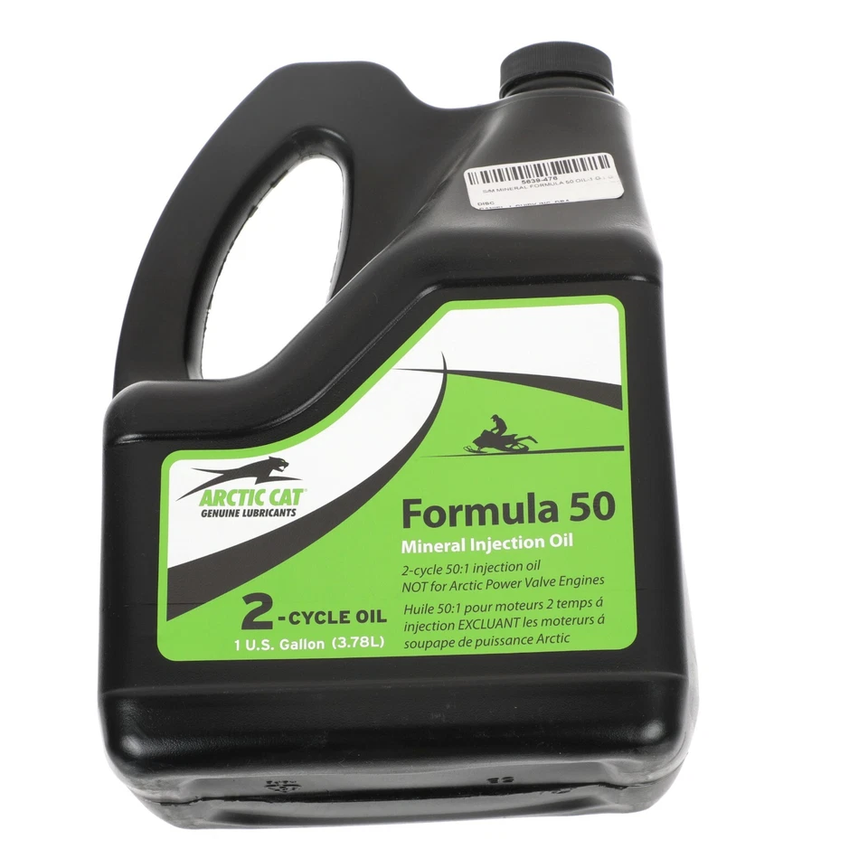 ARCTIC CAT FORMULA 50:1 MINERAL INJECTION OIL 2-CYCLE 1 GALLON OEM NEW 5639-476 Foto 1 de 4