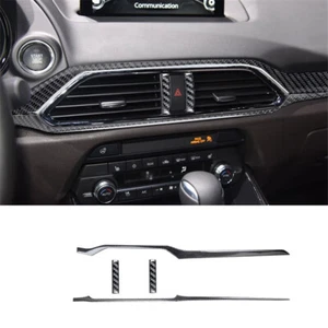 4Pcs Carbon Fiber Interior Dashboard Strip Cover Trim For Mazda CX-9 2016-2022 - Picture 1 of 10