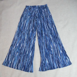 Ciara Sun Woo Hose Damen Größe Large Blau Geometrisches Muster Palazzo Boho Hipster Lounge - Bild 1 von 11