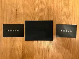 2 x Genuine Tesla Key Cards + Wallet For Model 3/Y/X/S - Free Fast Postage! - Picture 1 of 3
