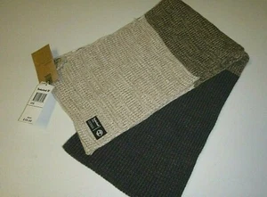 timberland mens designer 72"x12" gray, beige cable knit acrylic scarf -OS - Picture 1 of 7
