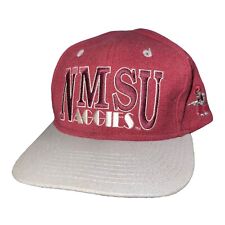 Vintage Aggies Snapback Hat Embroidered Logo New Mexico State University RARE