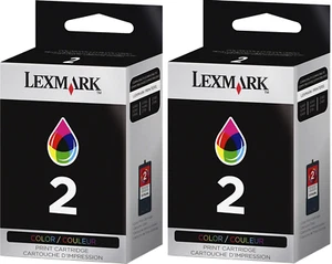 New Genuine Lexmark 2 2PK Ink Cartridges X Series X3480 X3580 Z Series Z1380 - Picture 1 of 3