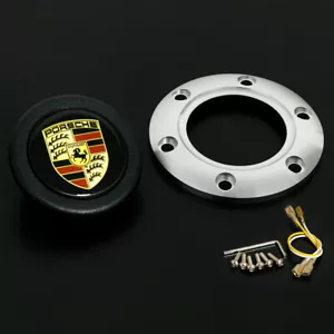 Porsche 911 718 964 993 930 Silver Horn Button For MOMO OMP NRG Steering Wheel - Picture 1 of 5