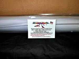 Glossy white inkjet printable vinyl ROLL (42in x 100ft) - Picture 1 of 5