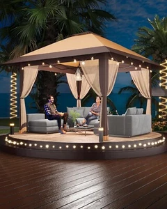 13x13FT Pop Up Gazebo, Canopy Tent with Carry Bag, Mesh Cover, Height Adjustable - Picture 1 of 7