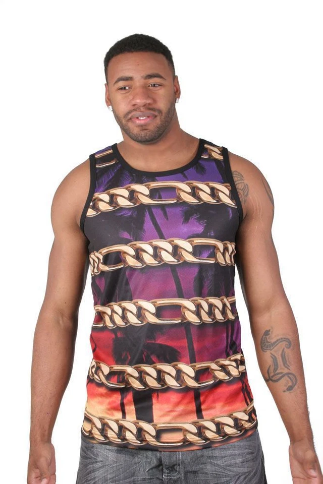 Famous Stars and Straps Cadena Coast Hombre Malla Sub Tanque Camiseta - Imagen 1 de 1