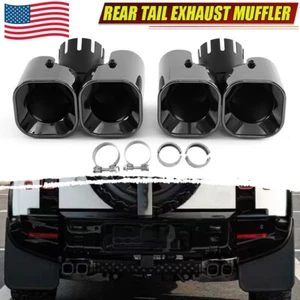 For 2020 + Land Rover Defender 90/110 130 Rear Bumper Exhaust Muffler Tips Pipes - Picture 1 of 13