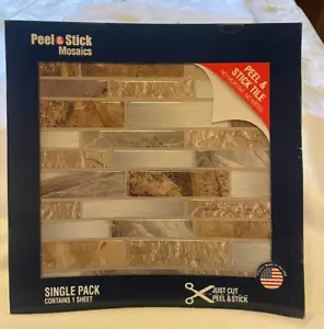 Peel and Stick Mosaics Mountain Terrain Linear Faux Fliesen 1 Blatt - Bild 1 von 7