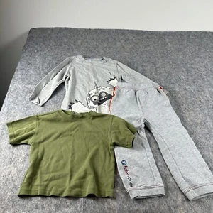 Pantaloni grigi ragazzo taglia 3T FISHER PRICE, camicia verde manica corta, camicia grigia 3 pezzi - Foto 1 di 13