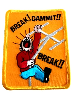 Retro Break Break CB Antenna Operator Trucker Era Campy  Patch New NOS 1970s - Picture 1 of 3