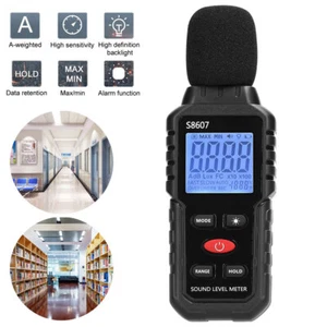 Digital Decibel Meter Sound New Level Reader Meter 30-130dB With Backlight LCD - Picture 1 of 11