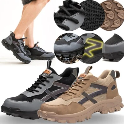 【Heavy Duty】Mens Work Boots Safety Shoes Steel Toe Cap Sneakers Lightweight AU - image 1 of 4