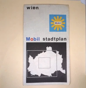Vintage Mobil Map of Vienna Austria - Picture 1 of 4