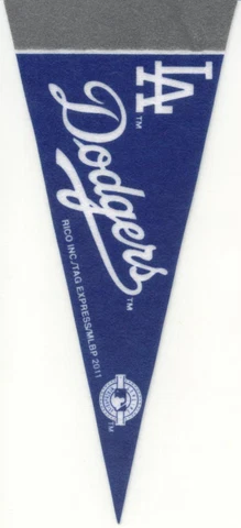 LOS ANGELES DODGERS PENNANT MINI MLB FELT 9" LONG OFFICIALLY LICENSED BASEBALL Cover
