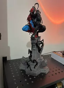 Symbiotic Spider-Man Venom Action Figure LED 38cm PVC Statue Model Collectables - Picture 1 of 8