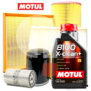 Inspektionskit für BMW X1 E84 sDrive 16d 18d 20d 4 Filter + 6LT Motul Öl 5W30 - Bild 1 von 8