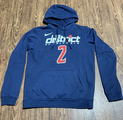 Nike Washington Wizards John Wall  Hooded Sweatshirt Size Small Navy Blue Hoodie Cover