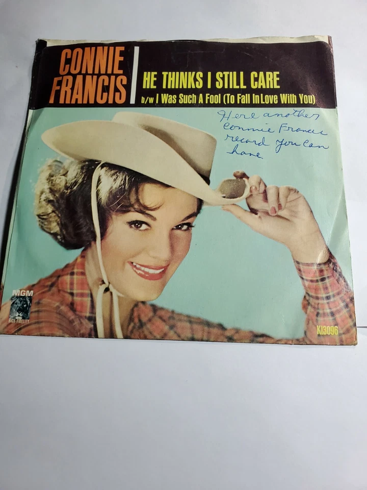 CONNIE FRANCIS I Was Such A Fool/He Thinks I Still Care  W/PS MGM '62 VG+ F65A - Image 1 of 1