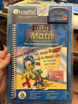 LeapPad Leap 2  Math The Great Dune Buggy Race Interactive Book and Cartridge  - Image 1 of 2