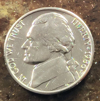 1986 P Jefferson Nickel - BU Coin Pulled from an OBW Roll - Image 1 of 2