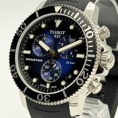 Reloj para hombre Tissot Seastar 1000 cronógrafo esfera azul T120.417.17.041.00 Foto 1 de 4