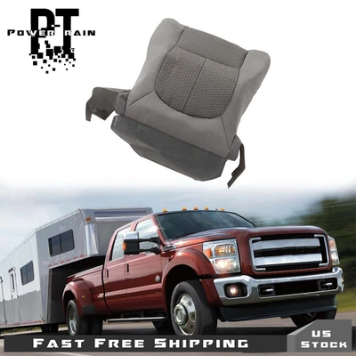 Cubierta de asiento para Ford F250 F350 F450 F550 XLT 2011-2016 parte inferior del conductor tela gris Foto 1 de 4