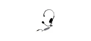 Two Way Communication Headset Wired With Noice Cancellation Type Black - Picture 1 of 3