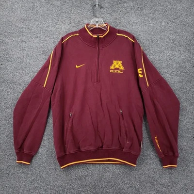 Moletom Nike Minnesota Golden Gophers masculino M médio vermelho vôlei 1/4 zíper - Imagem 1 de 4