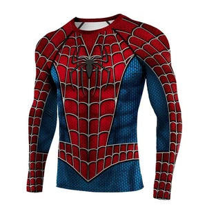 Spider Superhero Cosplay Top Long Sleeved T-shirt Elastic Halloween Costumes - Bild 1 von 27
