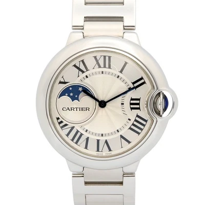 CARTIER Ballon Bleu Moon Phase Wrist Watch WSBB0021 Automatic SS Used mens - Image 1 of 4