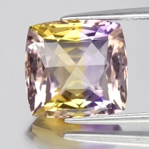 💎 Cuscino 7,06ct VS taglio rosa ametrina naturale giallo e viola - gemma non trattata - Foto 1 di 4