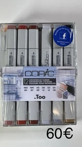 Copic Marker Set Architektur 12 Farben Neu - Bild 1 von 2