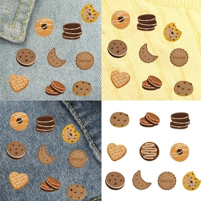 Cartoon Biscuit Selfadhesive Patches Cloth Applique For Clothes Repairing 10pcs - Image 1 of 4