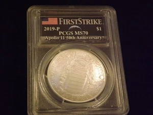 2019-P $1 APOLL0 II 50 Th Ann First Strike PCGS MS 70 - Picture 1 of 2
