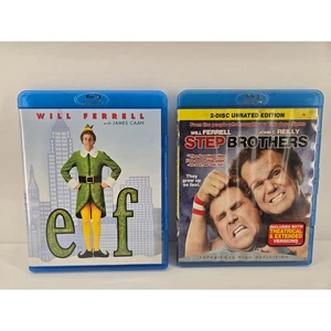 Will Ferrell Blu-Ray 2 Movie Bundle- Step Brothers - Elf - Picture 1 of 2