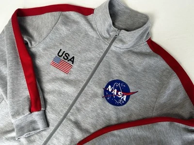 Sudadera Hudson Outerwear NASA EE. UU. Cremallera Completa Gris Para Hombre XL Extra Grande Foto 1 de 4