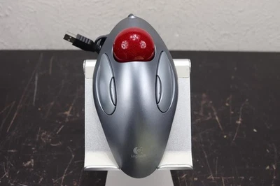 Logitech T-BC21 USB kabelgebundene optische Trackman Marmor Maus Trackball beidhändig - Bild 1 von 4