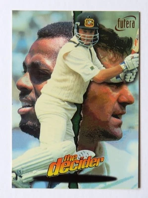 1996  FUTERA Oversized Cricket Card - "The Decider":  MARK WAUGH ...  XL 4 - image 1 of 2