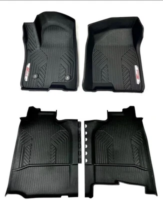 2019-2026 Chevrolet Silverado Crew Cab Front & Rear Floor Liners Black OEM GM Foto 1 de 4