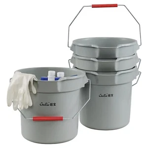 Cand 3.5 Gal Heavy Duty Commercial Plastic Cleaning Bucket Pail w/ Handle, 4Pack - Picture 1 of 12