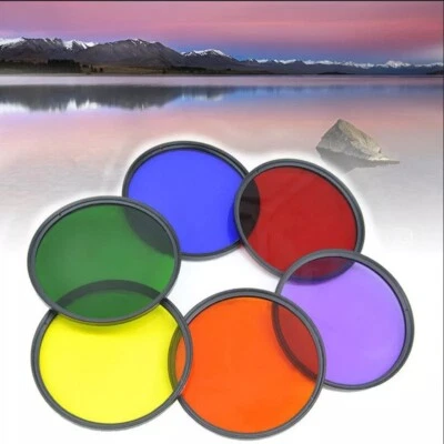 Full Color Filter 37 43 46 49 52 62 77 82mm For Nikon Canon DSLR Camera Lenses - Image 1 of 4