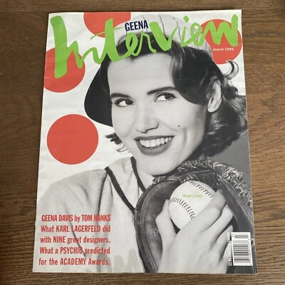 Andy Warhol's Interview Magazine March 1992 - Geena Davis Karl Lagerfeld - Image 1 of 4