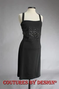 St John Milano Sequin/Crystal Shift, Sheath Dress Caviar Size 2NWT MSRP $995 - Picture 1 of 2