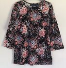 ARTSCAPE BLACK FLORAL SEQUINNED TOP SIZE LARGE CHEST 44”  FROM QVC NEW WITH TAGS