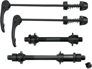 Quick Release Bicycle Hub Road Mountain Bike Front & Rear Axle Hollow Shaft Set - Picture 1 of 7
